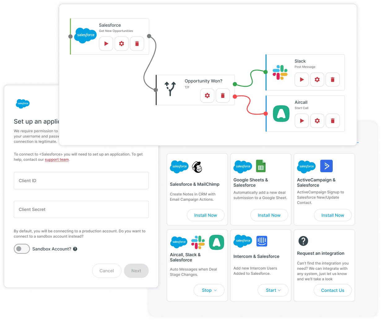 Cyclr workflow, connector setup and custom marketplace