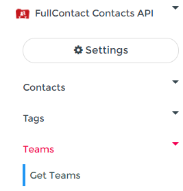 Location of FullContact for Teams method