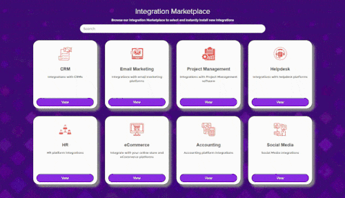 Embedded Integration Marketplace for SaaS Applications