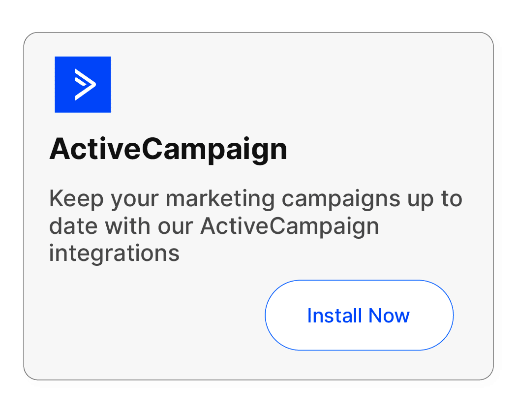 ActiveCampaign integration - install now