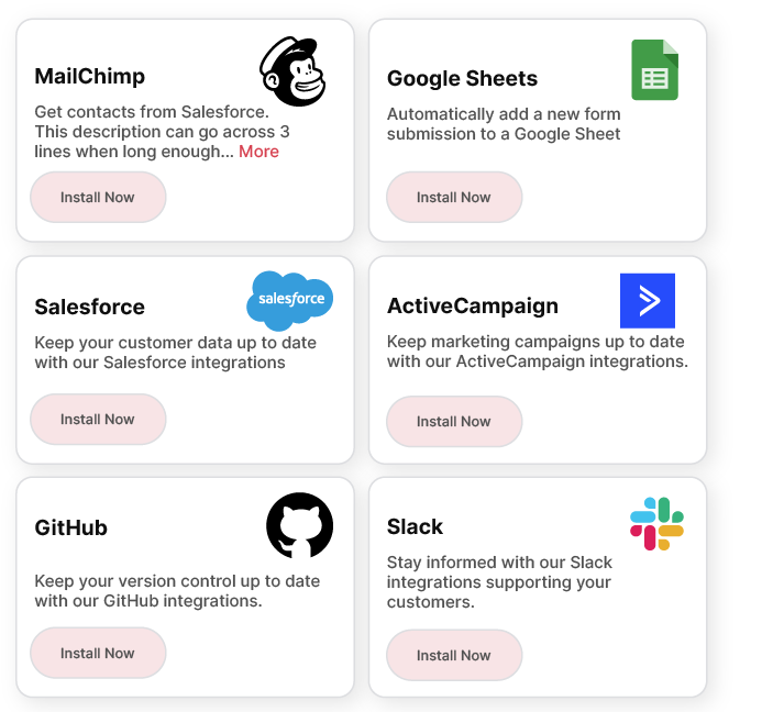 Presenting Integrations via White-Label