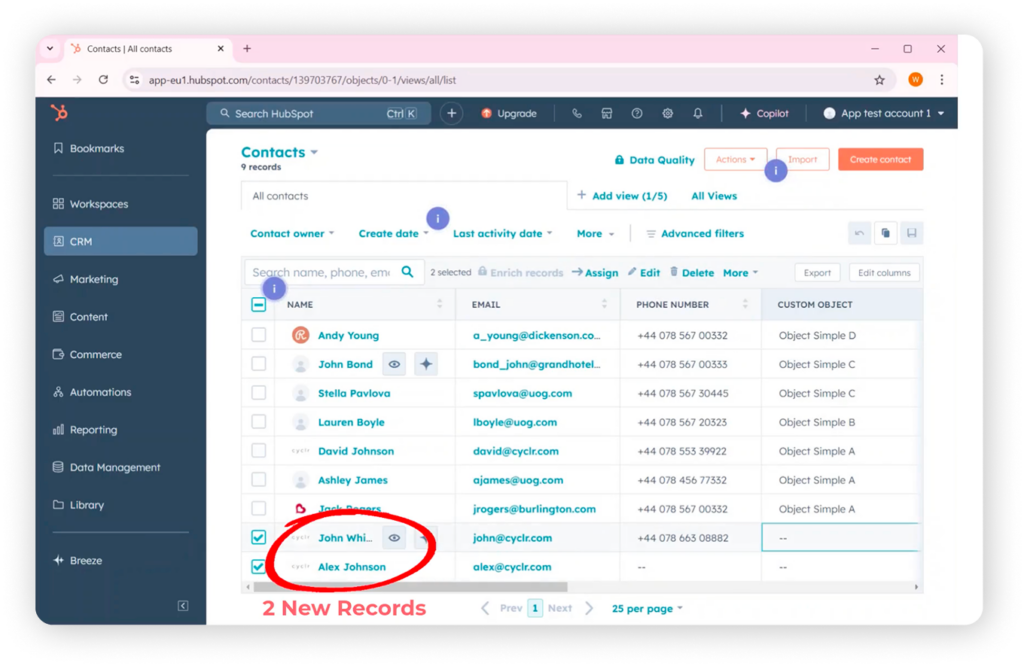 Adding New Data into HubSpot