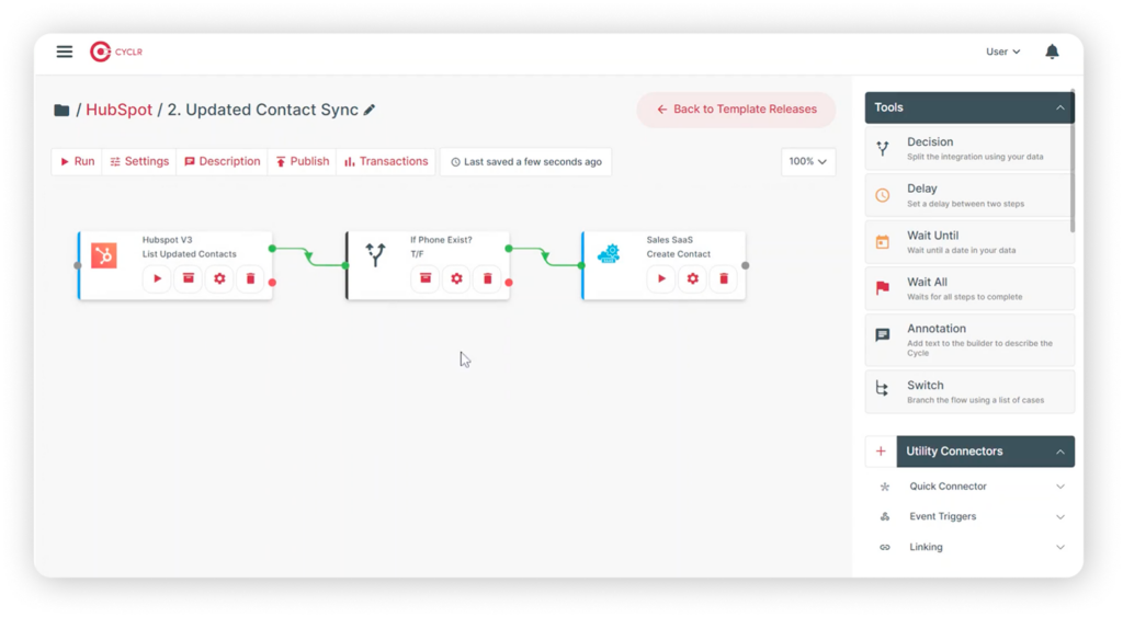 Advanced HubSpot Integration with Decision Step