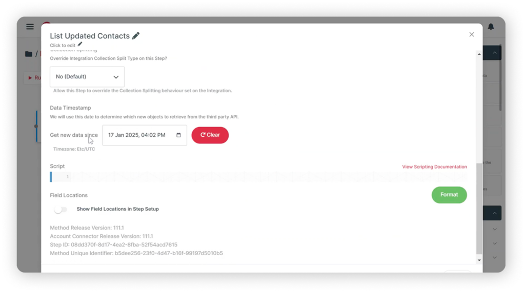 Advanced Step Settings