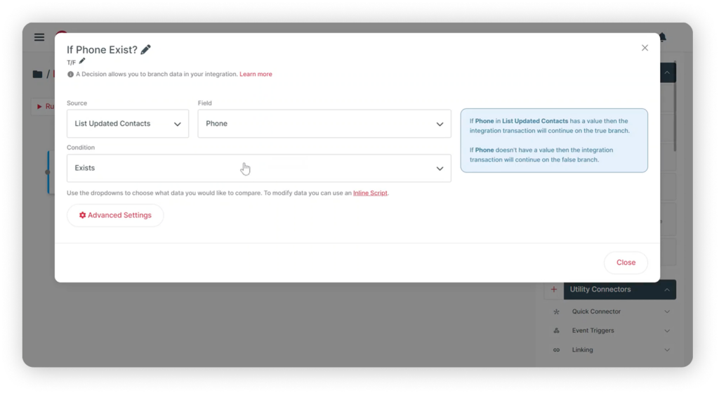 Decision Step Setup