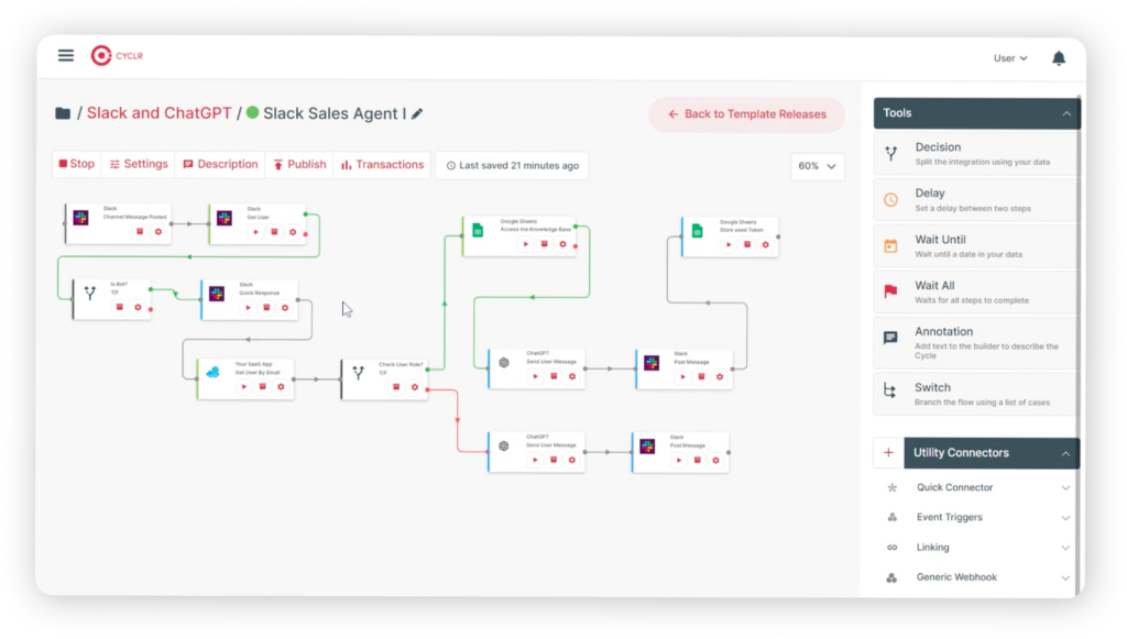 Slack AI Knowledge Agent Full Workflow