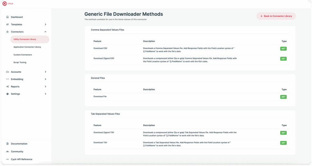 Generic File Downloader Methods