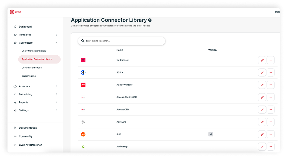 Application Connector Library