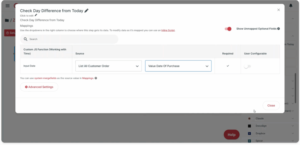 Day of Purchase Filter