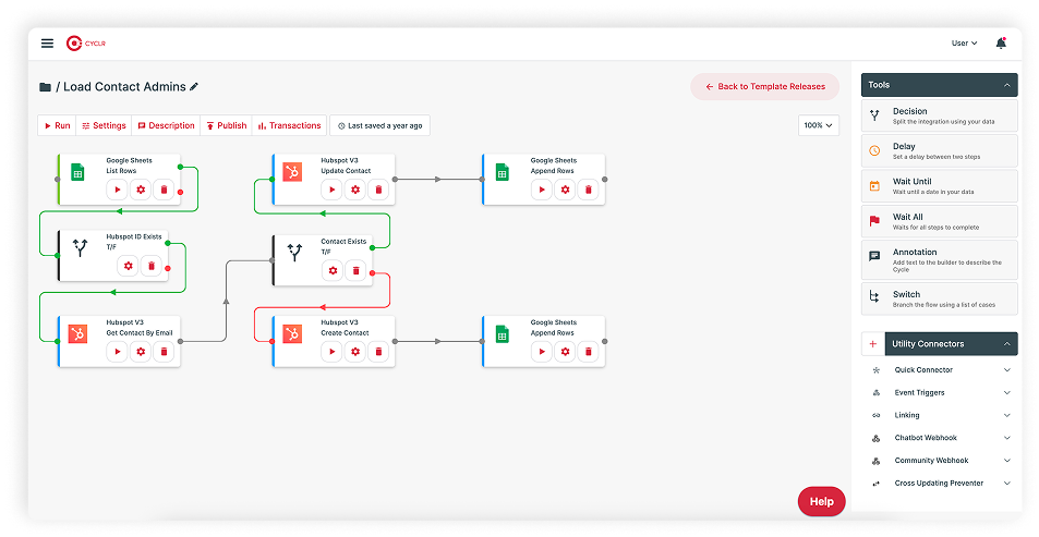 Integration Workflow with HubSpot and Google Sheets