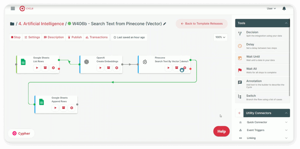 Pinecone AI-orchestrated workflow
