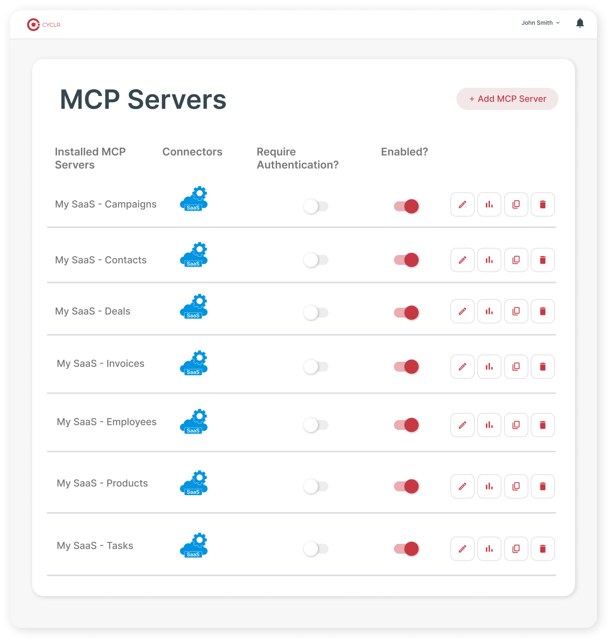 My SaaS MCP Servers